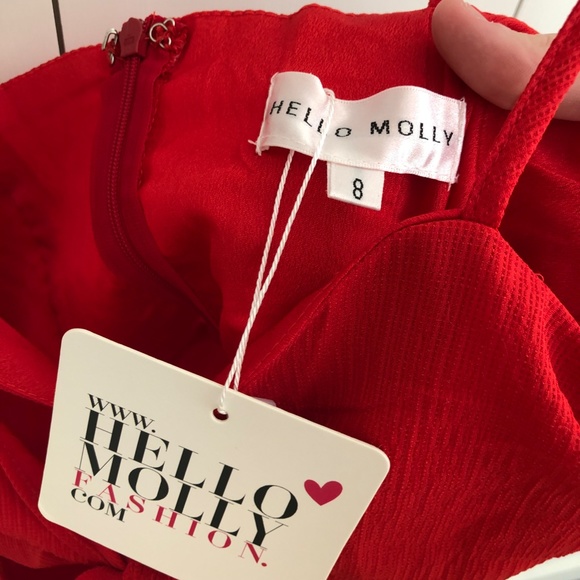 Hello Molly Red Mini Dress - Picture 4 of 8
